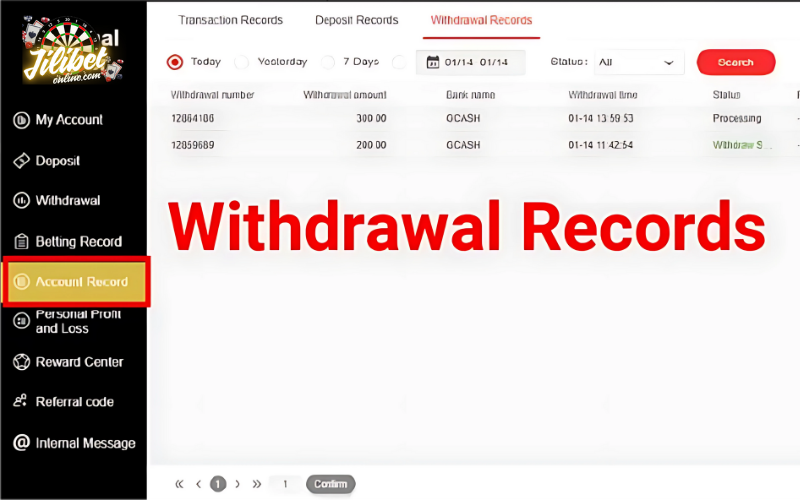 How to Withdraw Jilibet 73 check-the-transaction-status