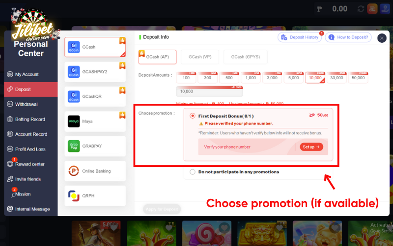 Jilibet Cash In Guide 5 choose-promotion