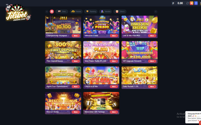 Jilibet Promotions: Claim Your Bonuses and Free Spins Today! 8 jilibet-promotion-interface