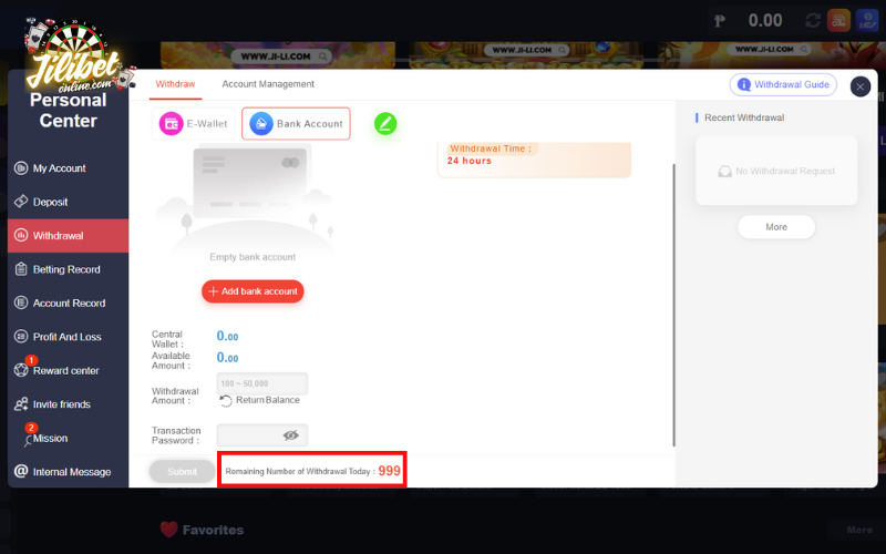 How to Withdraw Jilibet 75 the-daily-withdrawal-cap