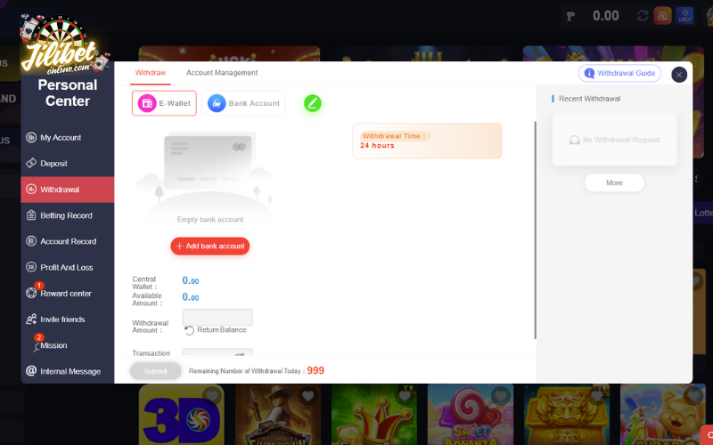 How to Withdraw Jilibet 70 withdrawal-interface-jilibet