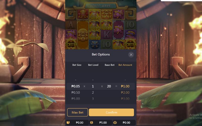 Treasures of Aztec: 6x5 Slot Packed with Combos, Free Spins & Gold Symbols 4 Bet options in Treasures of Aztec